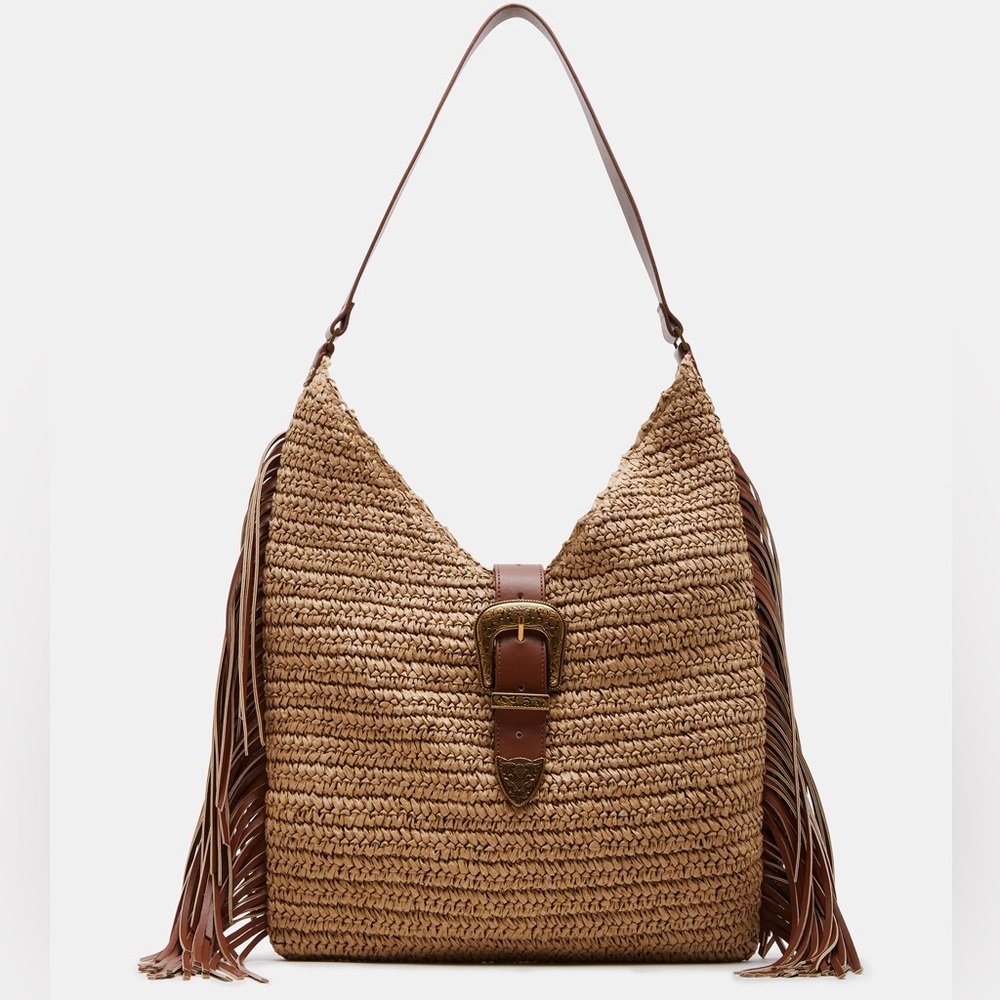 Steve Madden Woven Fringe Hobo Bag
